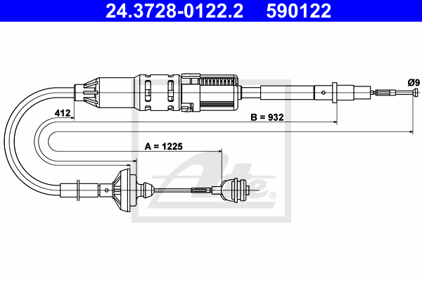 Cablu ambreiaj 24.3728-0122.2 ATE