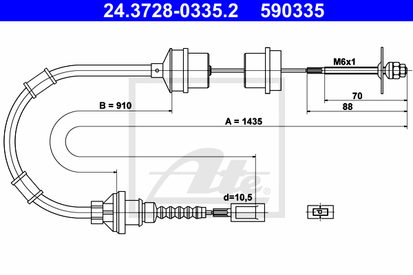 Cablu ambreiaj 24.3728-0335.2 ATE