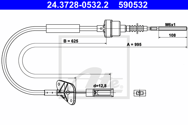 Cablu ambreiaj 24.3728-0532.2 ATE