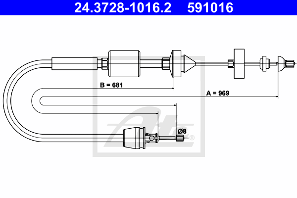 Cablu ambreiaj 24.3728-1016.2 ATE