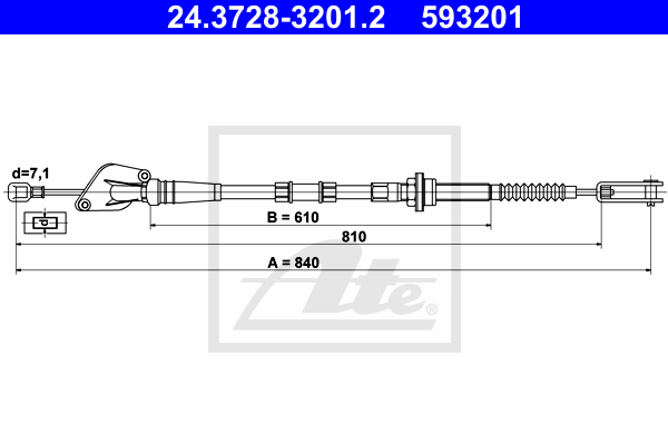 Cablu ambreiaj 24.3728-3201.2 ATE