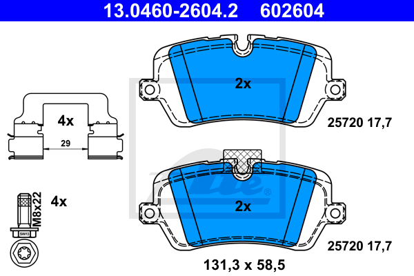 Set placute frana,frana disc 13.0460-2604.2 ATE