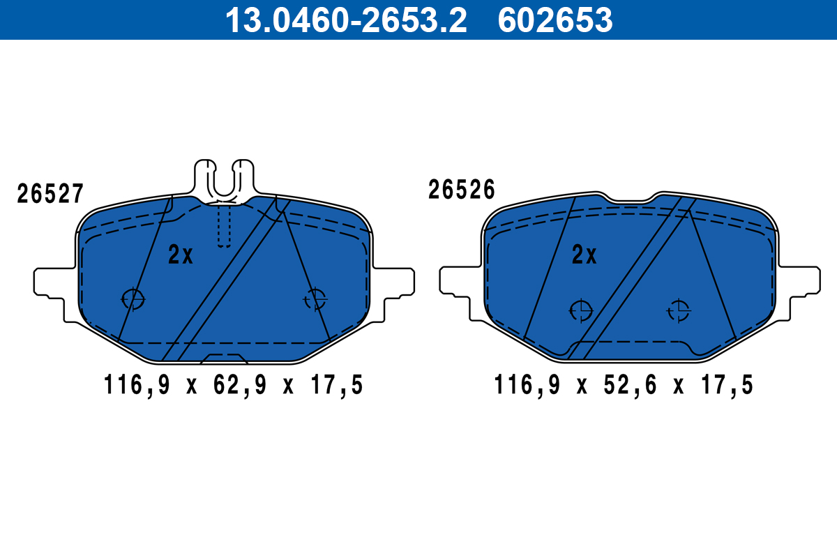 Set placute frana,frana disc 13.0460-2653.2 ATE