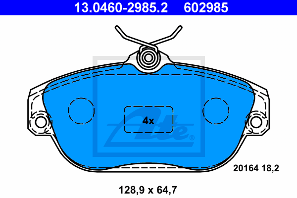 Set placute frana,frana disc 13.0460-2985.2 ATE