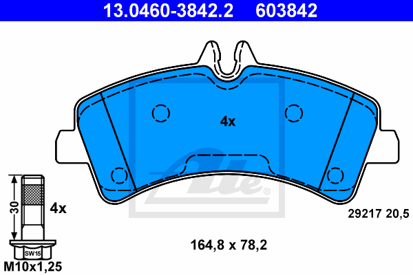 Set placute frana,frana disc 13.0460-3842.2 ATE