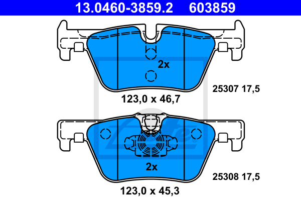 Set placute frana,frana disc 13.0460-3859.2 ATE