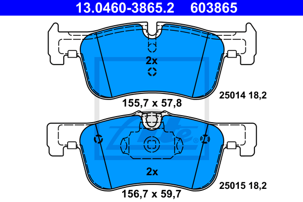 Set placute frana,frana disc 13.0460-3865.2 ATE