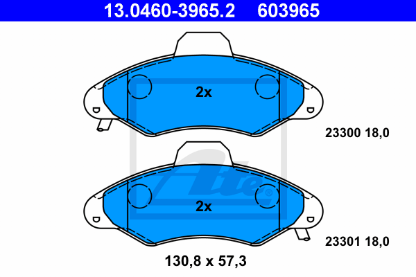 Set placute frana,frana disc 13.0460-3965.2 ATE