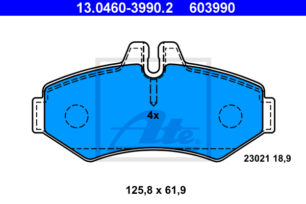 Set placute frana,frana disc 13.0460-3990.2 ATE