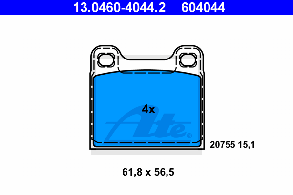 Set placute frana,frana disc 13.0460-4044.2 ATE