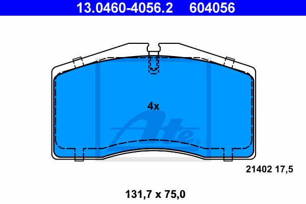 Set placute frana,frana disc 13.0460-4056.2 ATE