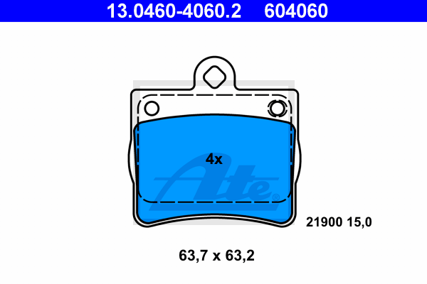 Set placute frana,frana disc 13.0460-4060.2 ATE