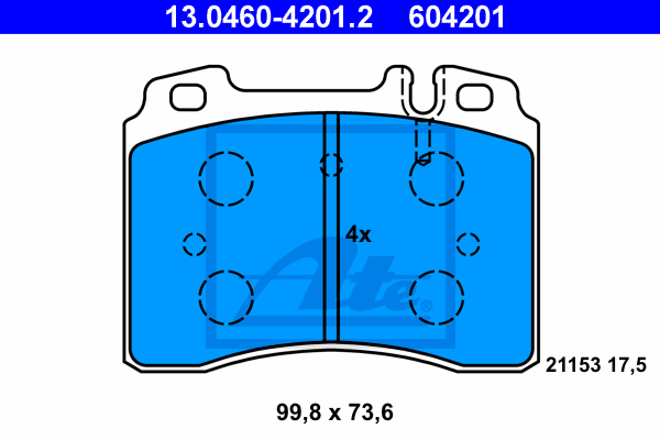 Set placute frana,frana disc 13.0460-4201.2 ATE