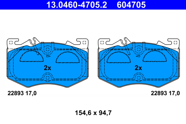 Set placute frana,frana disc 13.0460-4705.2 ATE