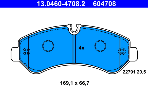 Set placute frana,frana disc 13.0460-4708.2 ATE