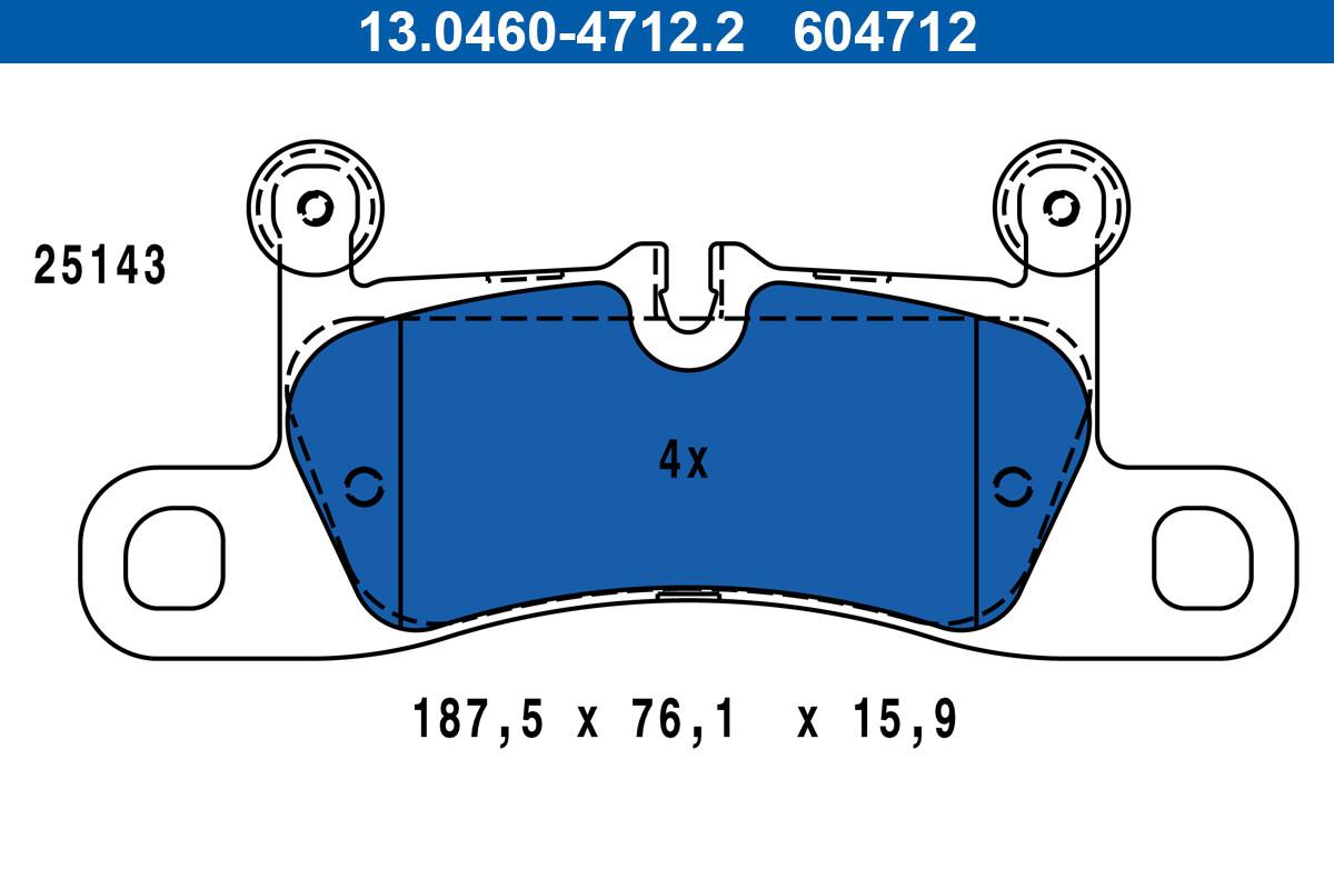 Set placute frana,frana disc 13.0460-4712.2 ATE