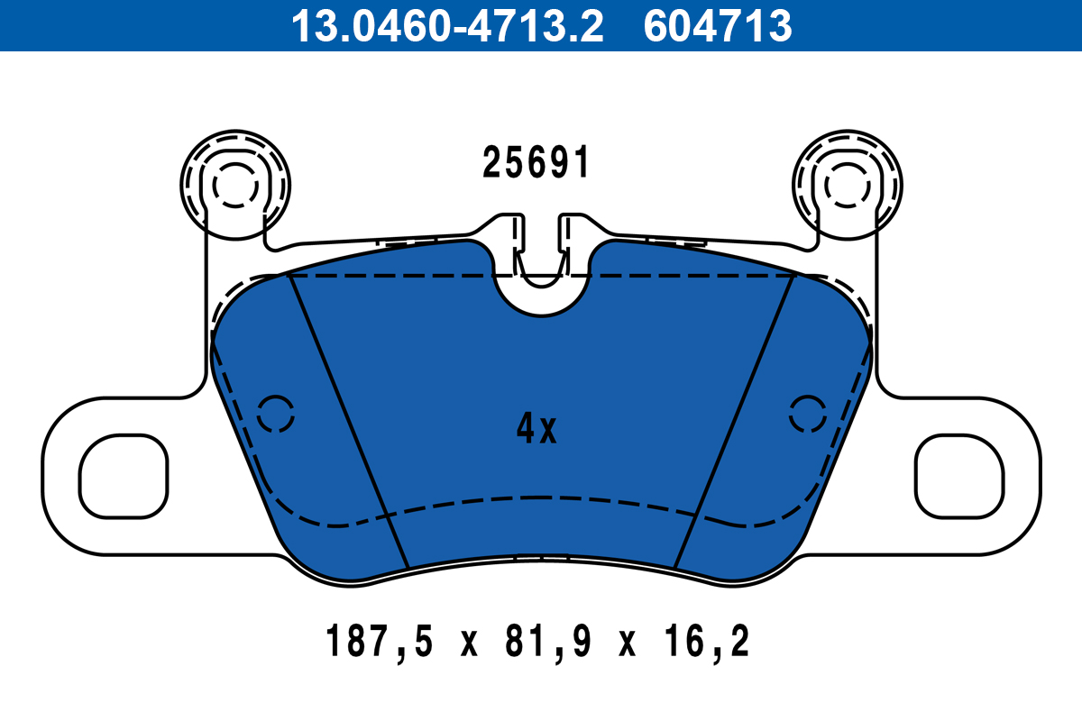 Set placute frana,frana disc 13.0460-4713.2 ATE