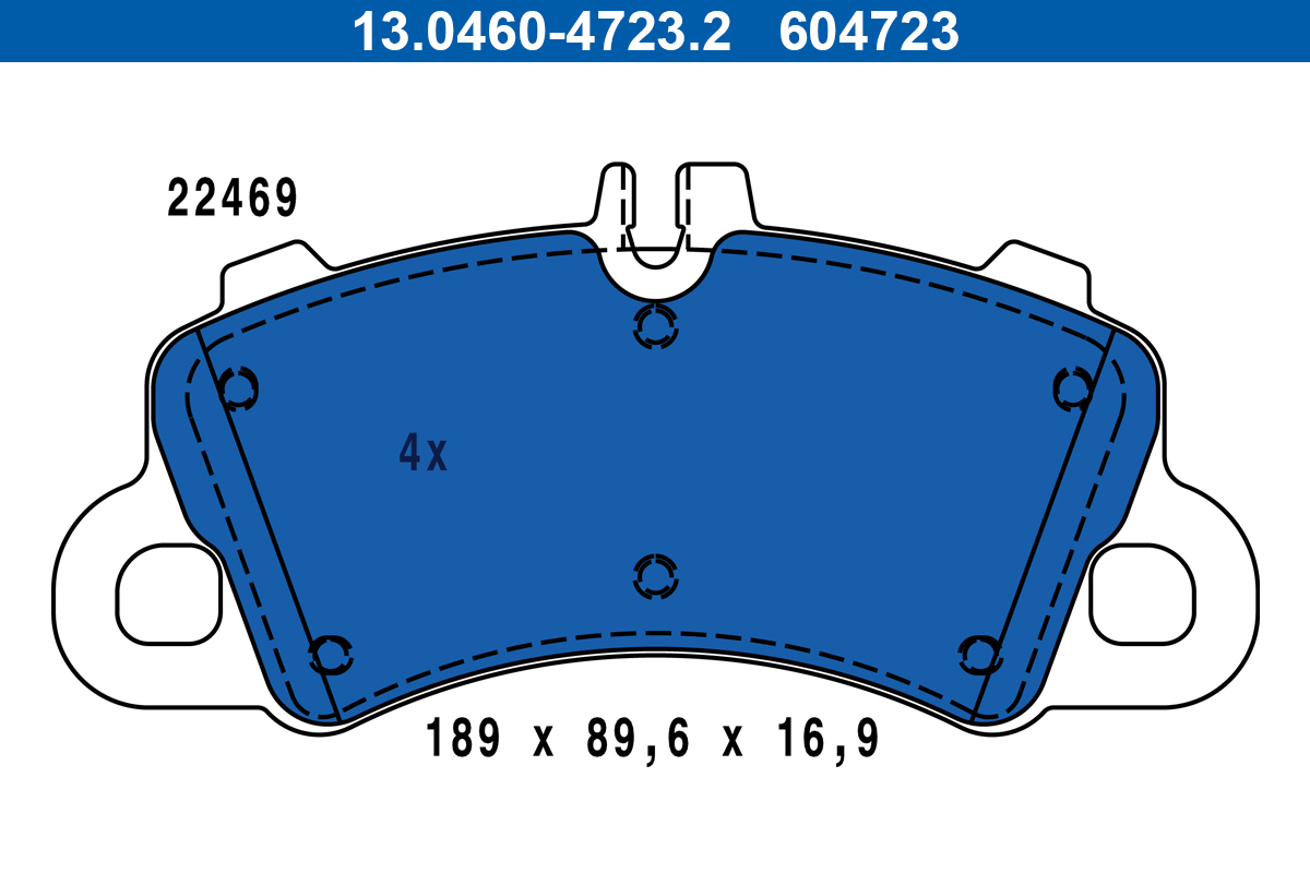 Set placute frana,frana disc 13.0460-4723.2 ATE