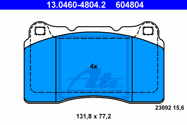 Set placute frana,frana disc 13.0460-4804.2 ATE