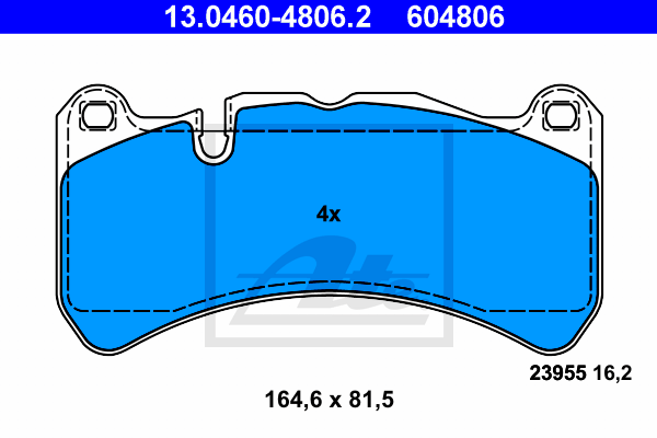 Set placute frana,frana disc 13.0460-4806.2 ATE