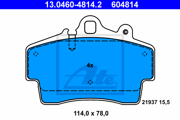 Set placute frana,frana disc 13.0460-4814.2 ATE