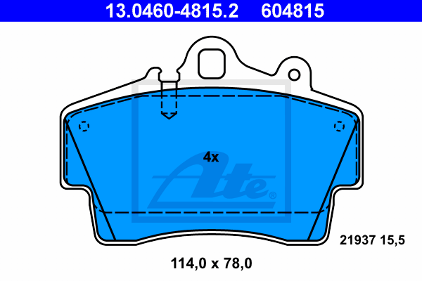 Set placute frana,frana disc 13.0460-4815.2 ATE