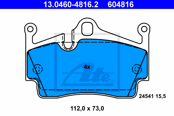 Set placute frana,frana disc 13.0460-4816.2 ATE