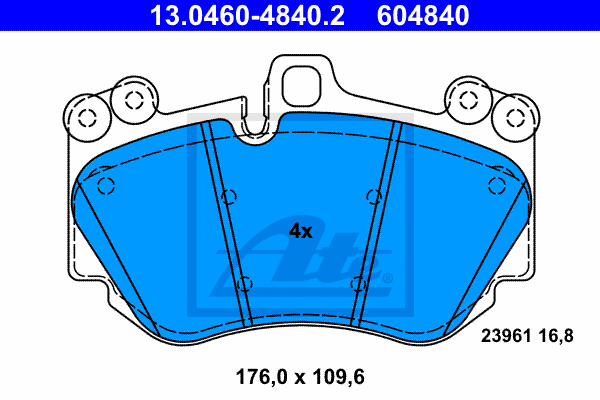 Set placute frana,frana disc 13.0460-4840.2 ATE