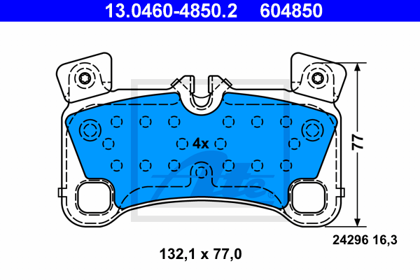 Set placute frana,frana disc 13.0460-4850.2 ATE