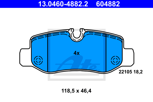 Set placute frana,frana disc 13.0460-4882.2 ATE