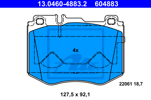 Set placute frana,frana disc 13.0460-4883.2 ATE