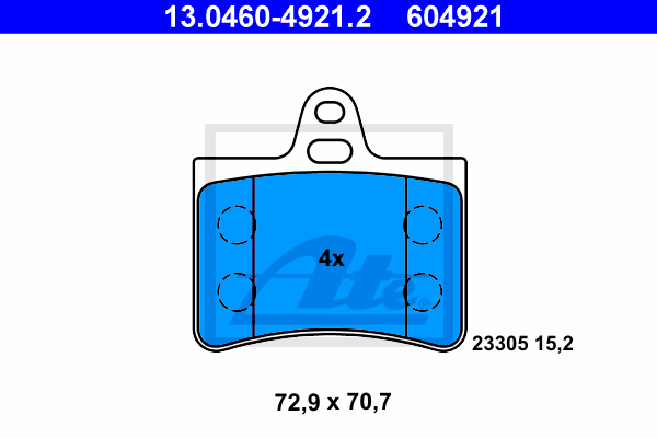 Set placute frana,frana disc 13.0460-4921.2 ATE