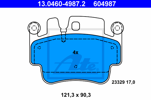 Set placute frana,frana disc 13.0460-4987.2 ATE