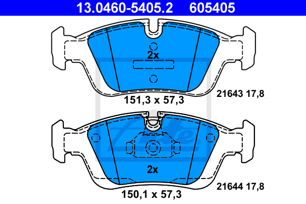 Set placute frana,frana disc 13.0460-5405.2 ATE