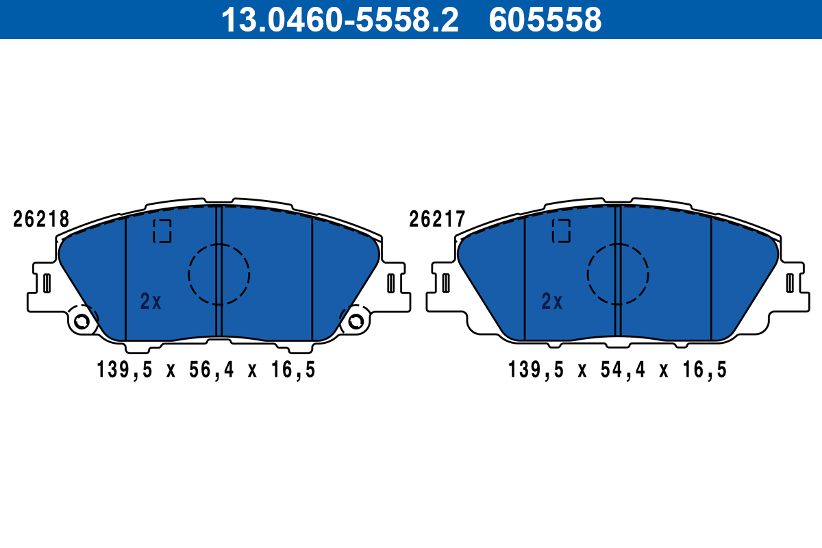 Set placute frana,frana disc 13.0460-5558.2 ATE