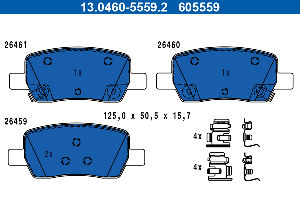 Set placute frana,frana disc 13.0460-5559.2 ATE