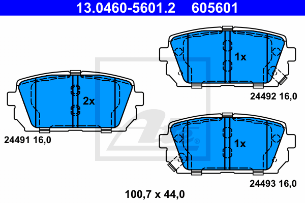 Set placute frana,frana disc 13.0460-5601.2 ATE