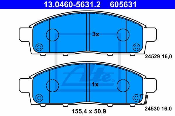 Set placute frana,frana disc 13.0460-5631.2 ATE