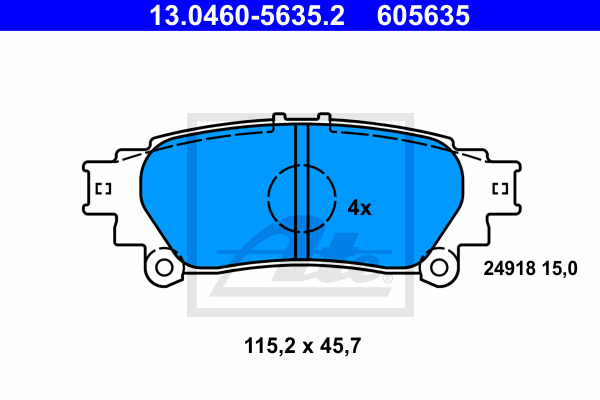 Set placute frana,frana disc 13.0460-5635.2 ATE