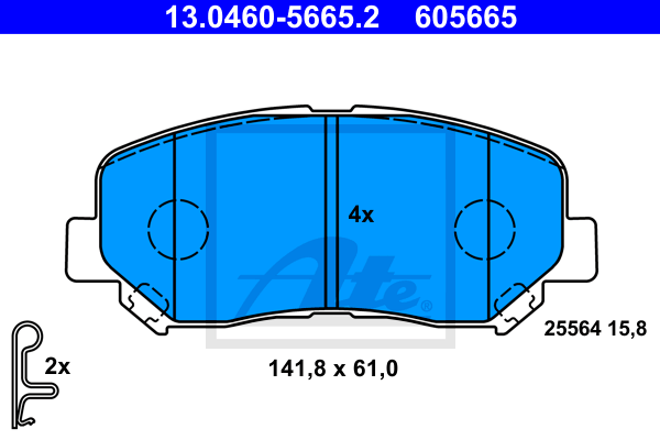 Set placute frana,frana disc 13.0460-5665.2 ATE