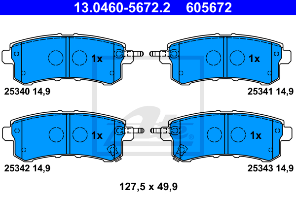 Set placute frana,frana disc 13.0460-5672.2 ATE