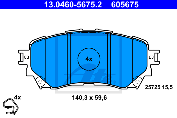 Set placute frana,frana disc 13.0460-5675.2 ATE