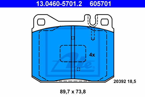 Set placute frana,frana disc 13.0460-5701.2 ATE