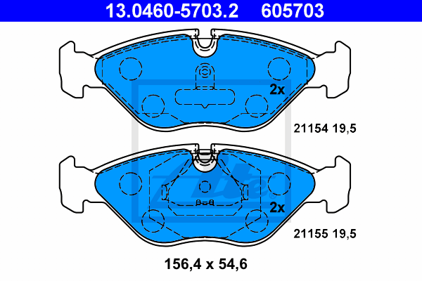 Set placute frana,frana disc 13.0460-5703.2 ATE