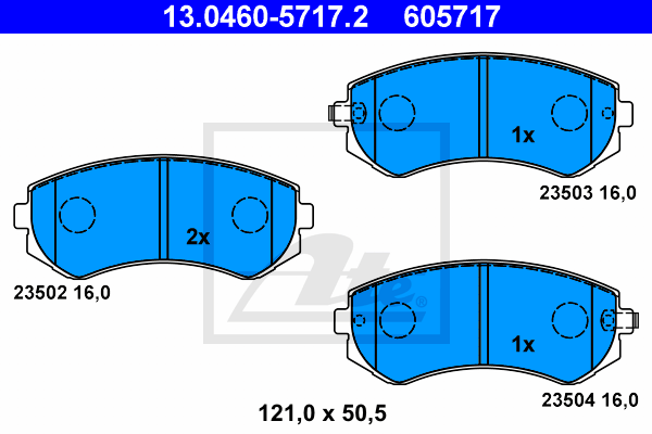 Set placute frana,frana disc 13.0460-5717.2 ATE