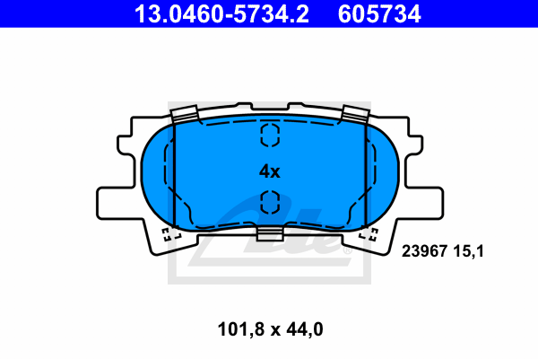 Set placute frana,frana disc 13.0460-5734.2 ATE