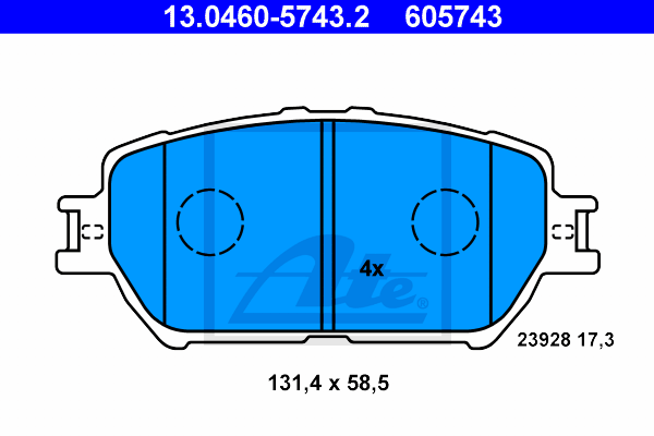 Set placute frana,frana disc 13.0460-5743.2 ATE