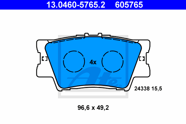 Set placute frana,frana disc 13.0460-5765.2 ATE