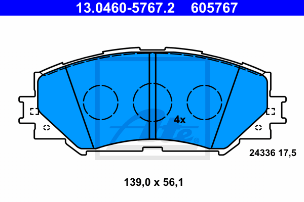 Set placute frana,frana disc 13.0460-5767.2 ATE