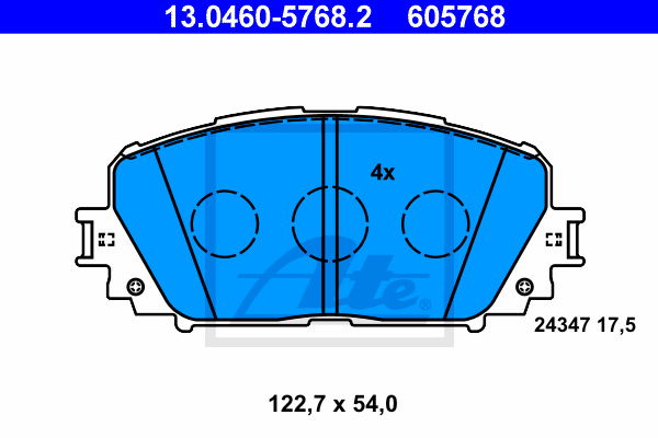 Set placute frana,frana disc 13.0460-5768.2 ATE